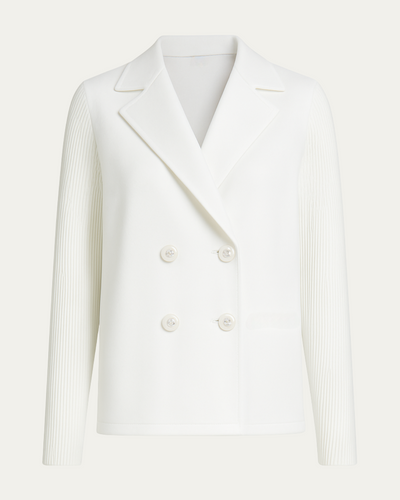 Elodie™ | Blazer Élégant à Manches Tricotées