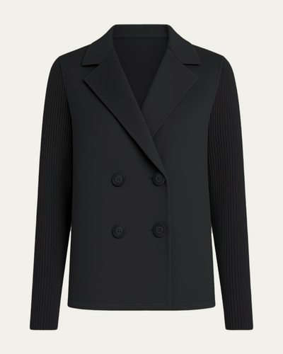 Elodie™ | Blazer Élégant à Manches Tricotées