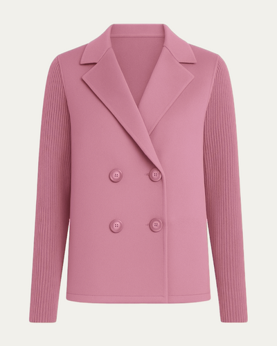 Elodie™ | Blazer Élégant à Manches Tricotées