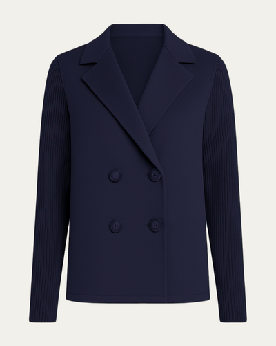 Elodie™ | Blazer Élégant à Manches Tricotées